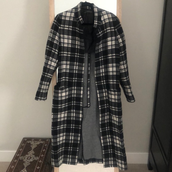 zara plaid coat